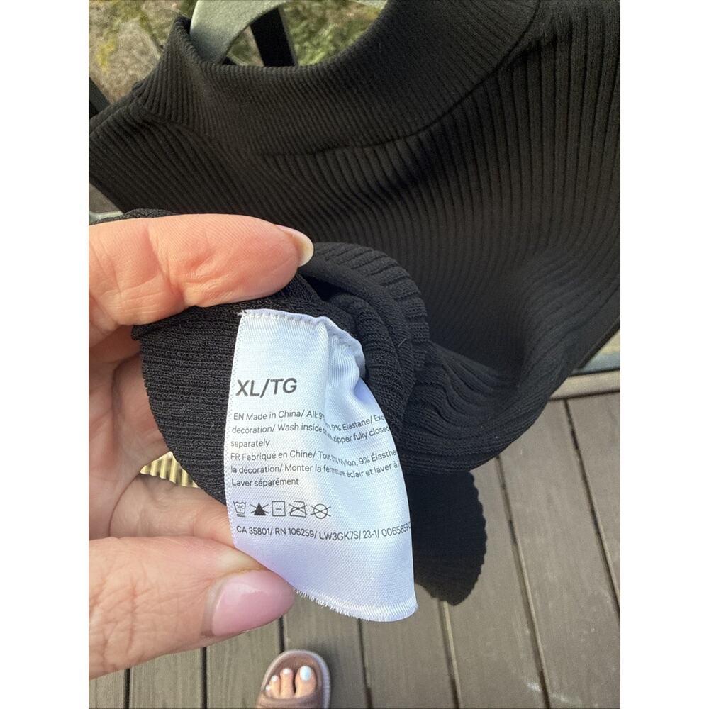 Lululemon Open Back Half-Zip Sweater Sleeveless Tank Obsidian Black Size XL - Picture 7 of 9